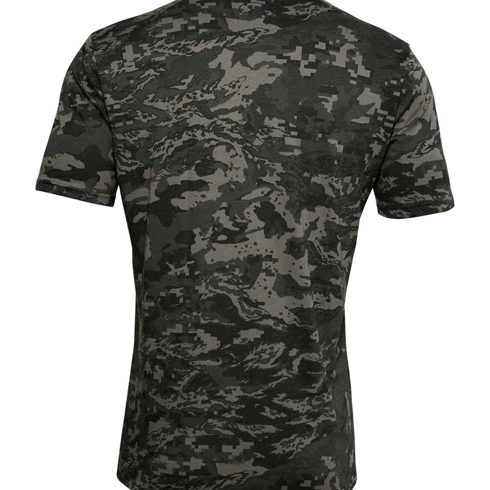 Playera Manga Corta Under Armour para Hombre ABC Camo SS Negro