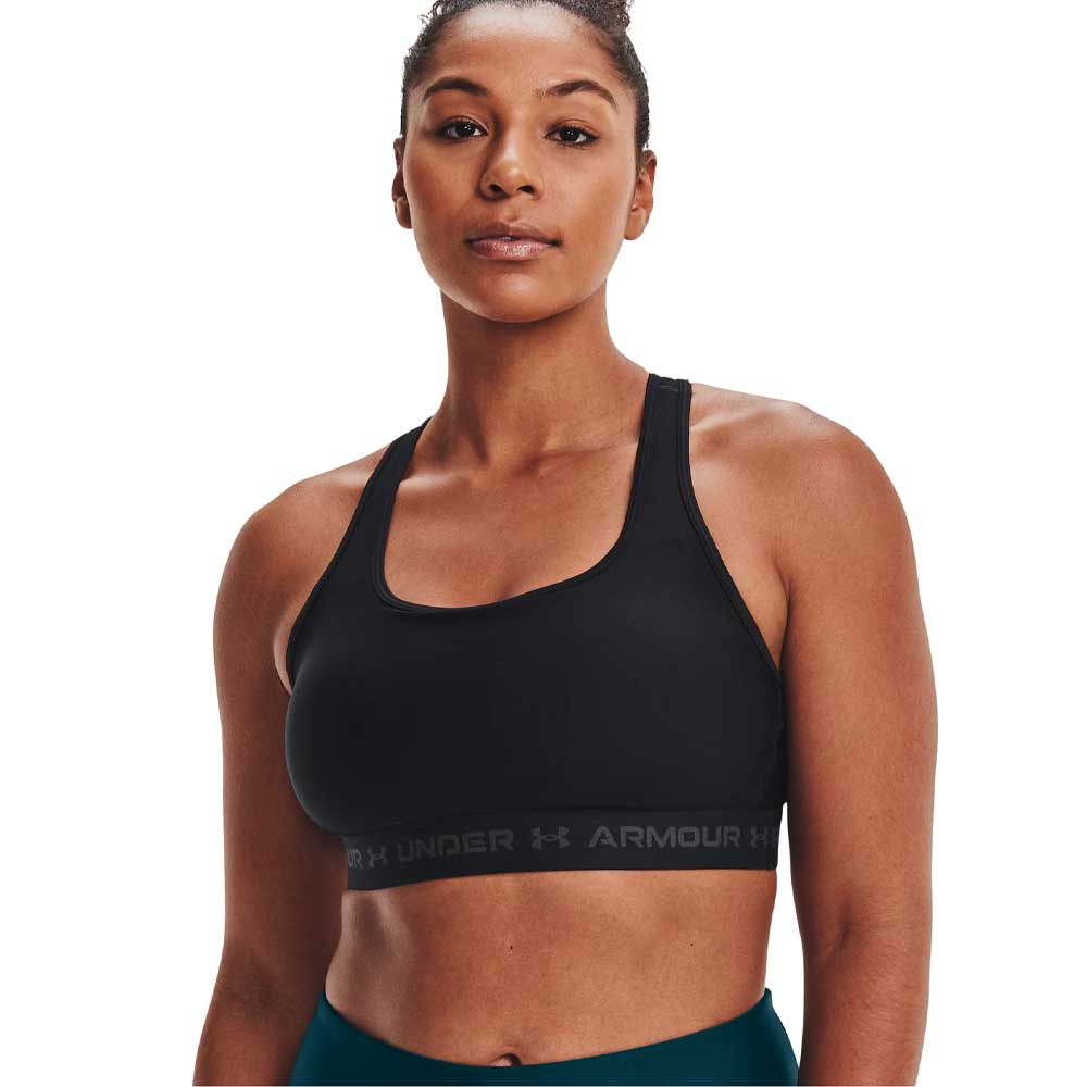 Bra Deportivo Under Armoru para Mujer Crossback Mid Bra Negro