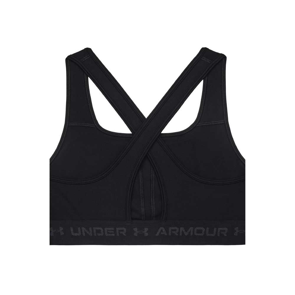 Bra Deportivo Under Armoru para Mujer Crossback Mid Bra Negro