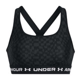 Bra Deportivo Under Armour para Mujer Crossback Mid Print Negro