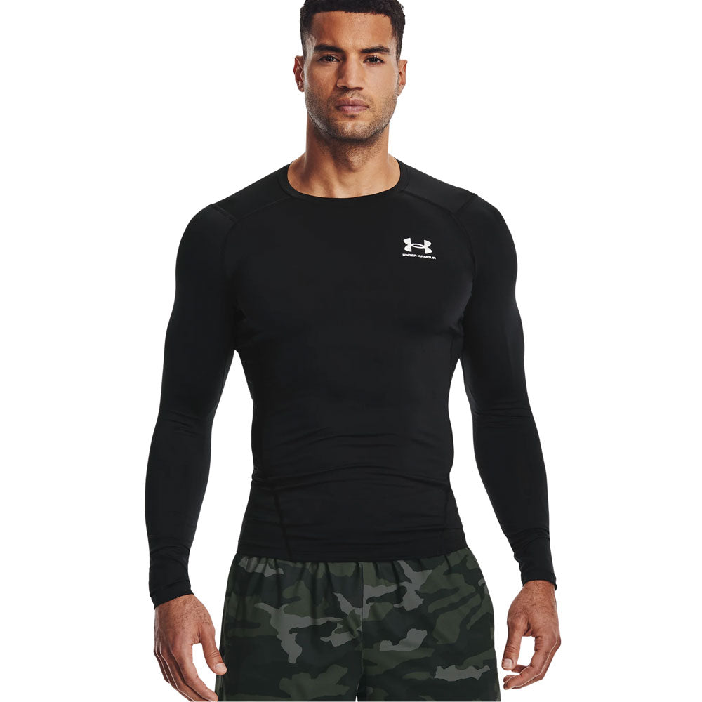 Playera Manga Larga Under Armour para Hombre HG Armour Compression LS Negro