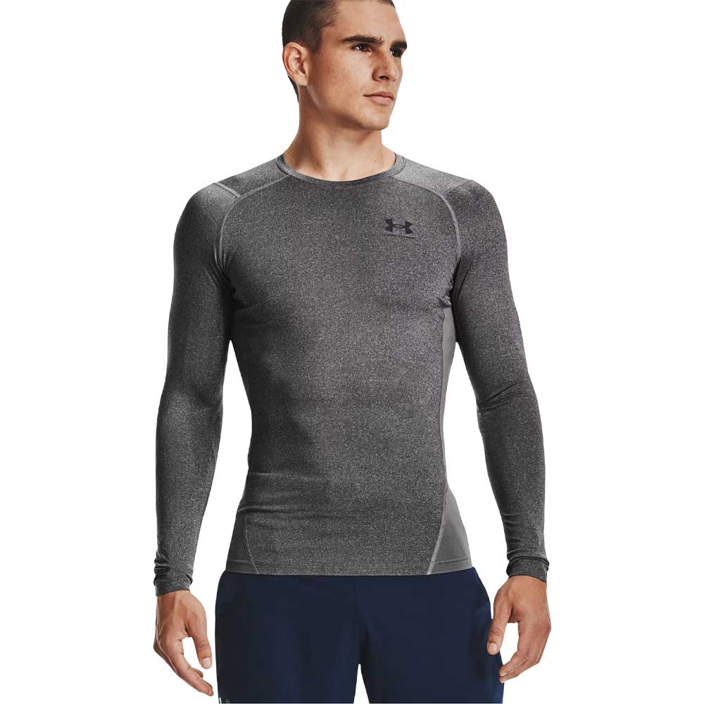 Playera Manga Larga Under Armour para Hombre HG Armour Compression LS Gris