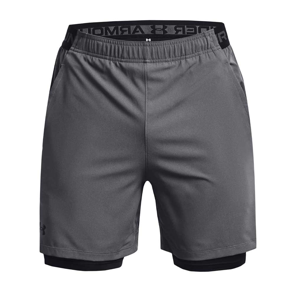 Short 2 en 1 Under Armour para Hombre Vanish Woven 2 in 1 Gris