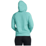 Sudadera con Gorro Under Armour para Mujer Rival Fleece Big Logo Hoodie Turquesa