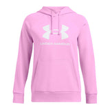 Sudadera Con Gorro Under Armour para Mujer Rival Fleece Big Logo Hoody Rosa