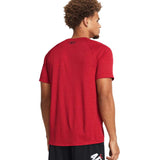 Playera Manga Corta Under Armour para Hombre Tech Textured SS Rojo