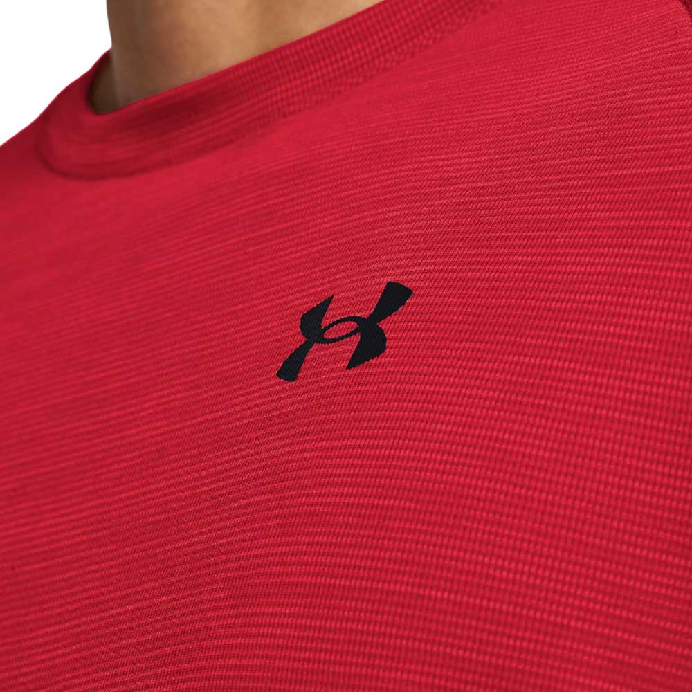 Playera Manga Corta Under Armour para Hombre Tech Textured SS Rojo