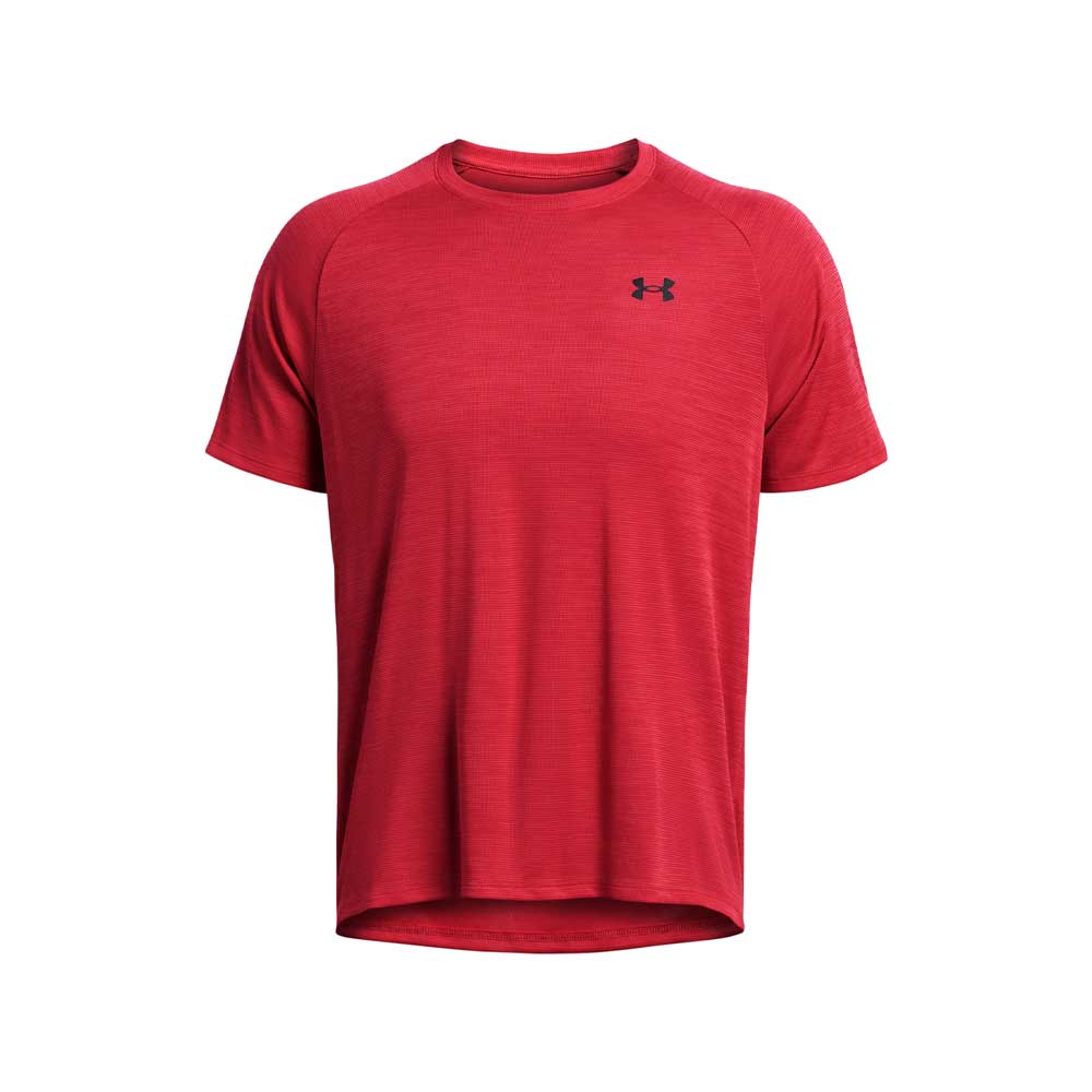 Playera Manga Corta Under Armour para Hombre Tech Textured SS Rojo