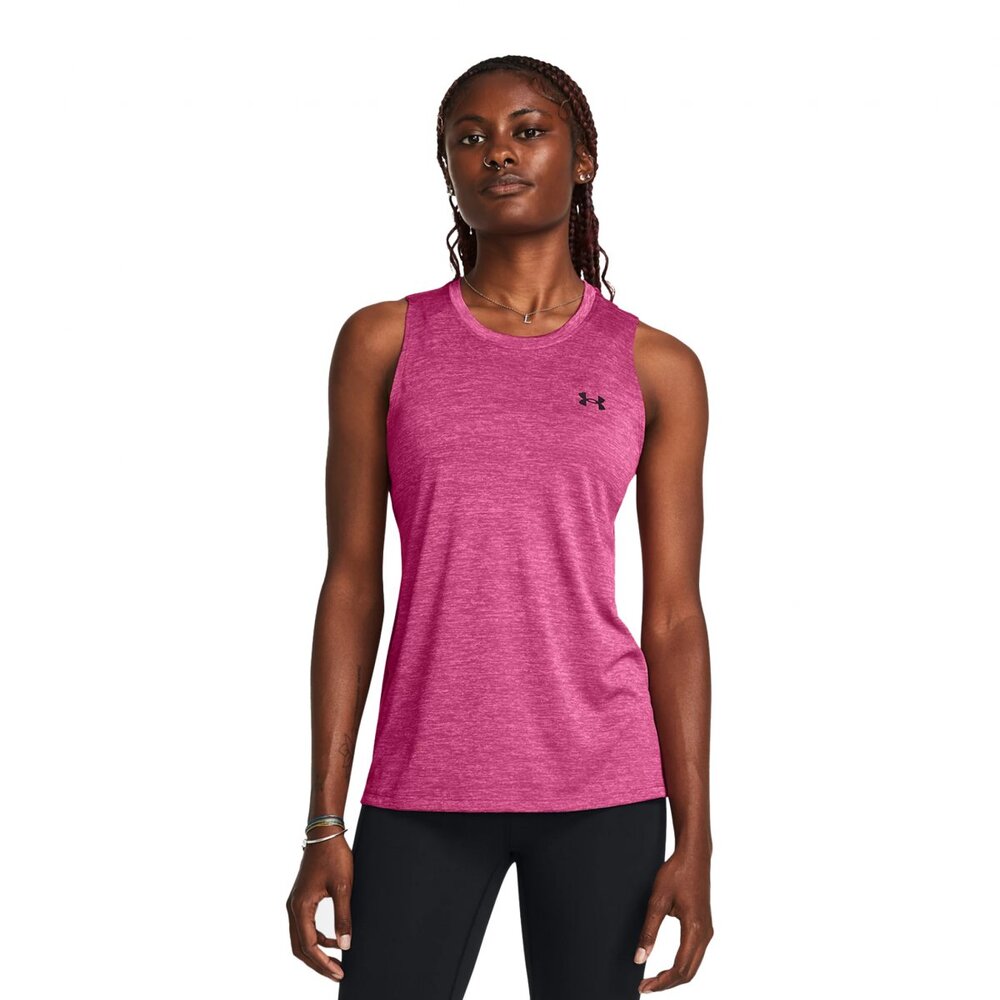 Playera Sin Manga Under Armour para Mujer Tech Tank Twist Rosa