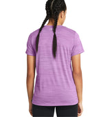 Playera Manga Corta Under Armour para Mujer Tech Tiger SSC Morada