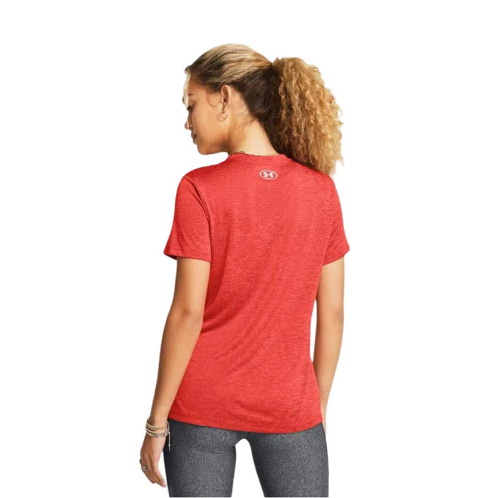 Playera Manga Corta Under Armour para Mujer Tech SSC Twist Rojo