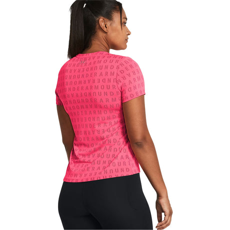 Playera Manga Corta Under Armour para Mujer Velocity WM Jacquard SSC Rosa