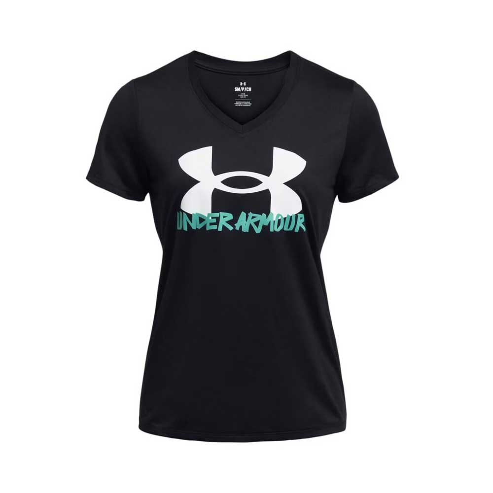 Playera Manga Corta Under Armour para Mujer Tech Marker Solid SS Negro