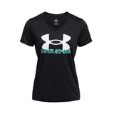 Playera Manga Corta Under Armour para Mujer Tech Marker Solid SS Negro