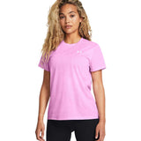 Playera Manga Corta Under Armour para Mujer Tech Riddle SSC Rosa