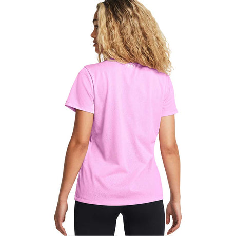 Playera Manga Corta Under Armour para Mujer Tech Riddle SSC Rosa