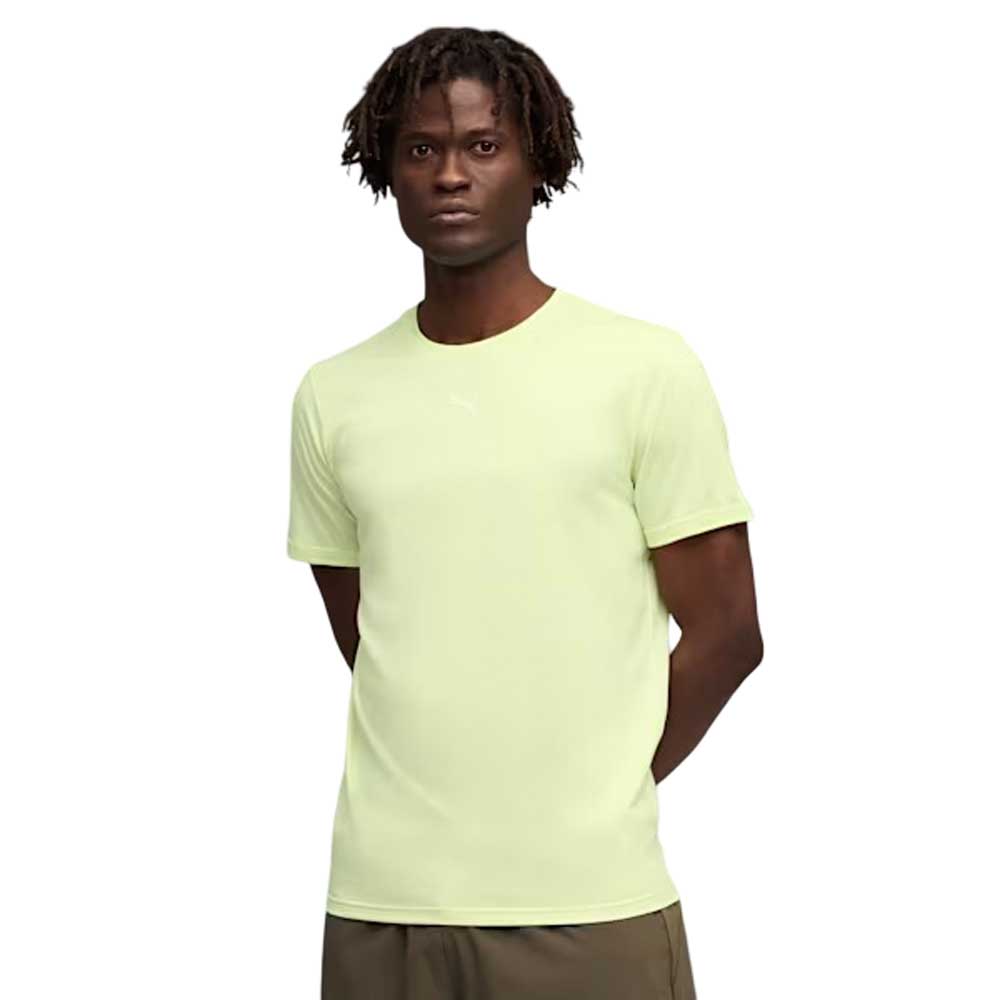 Playera Manga Corta Puma para Hombre Train All Day Essentials Hearther Cat Tee Verde