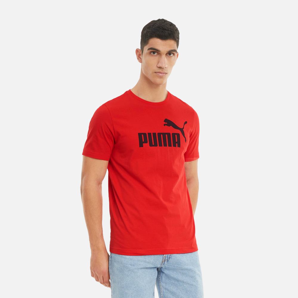 Playera Manga Corta Puma para Hombre Ess Logo Tee Rojo