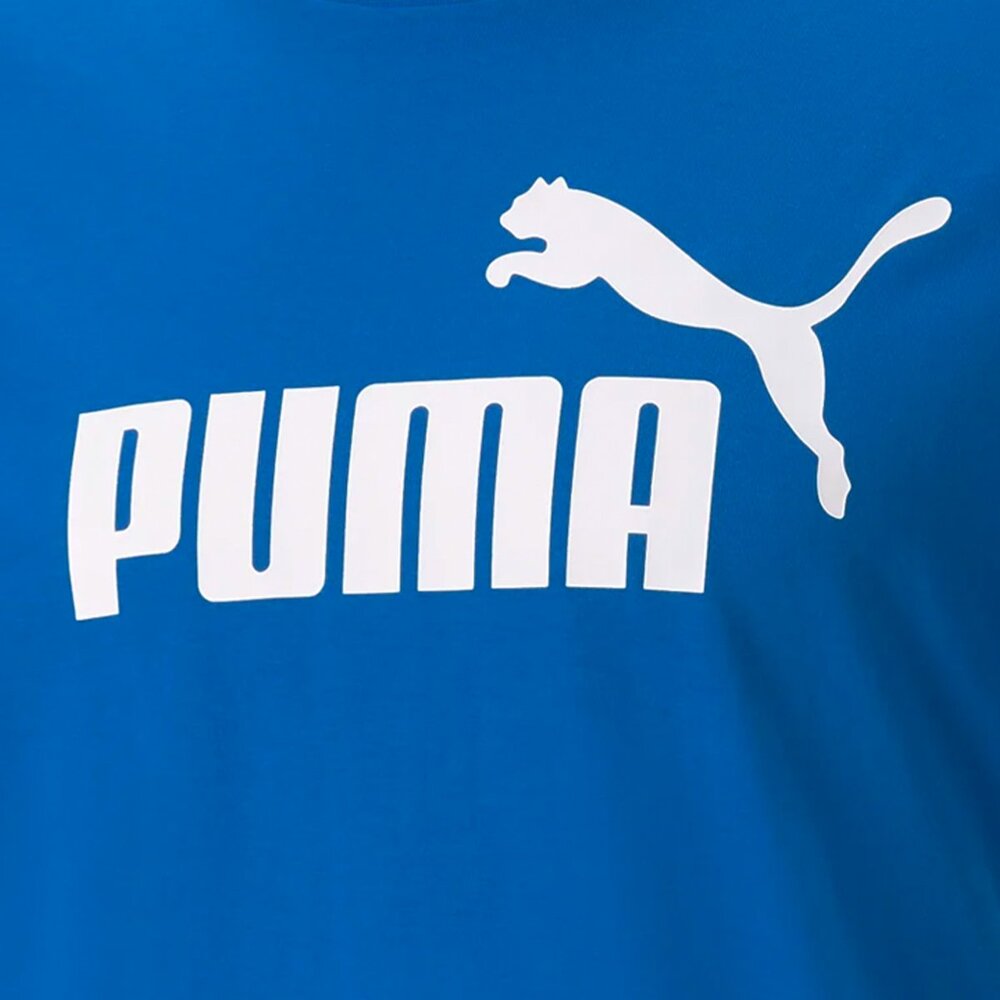 Playera Manga Corta Puma para Hombre Ess Logo Tee Azul