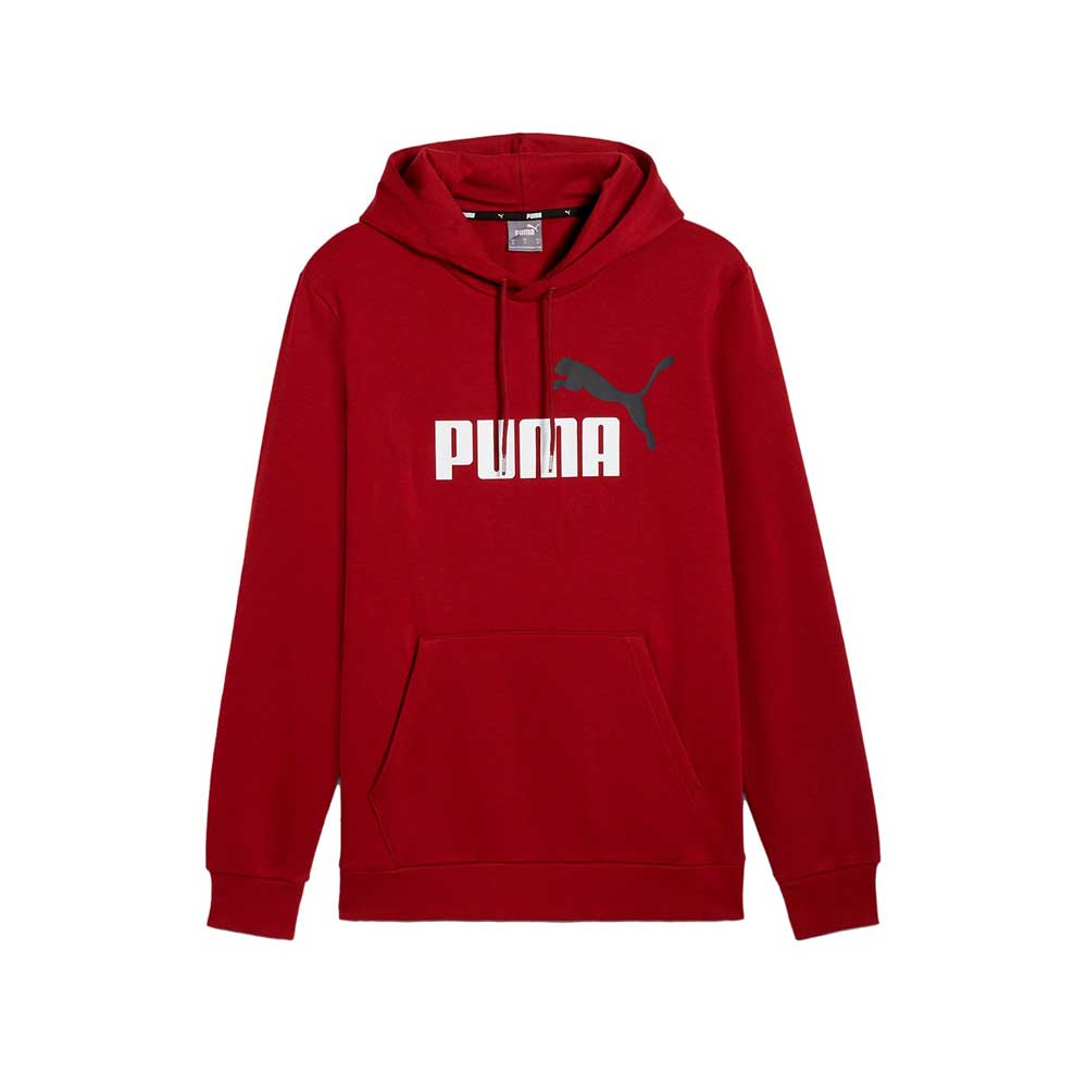 Sudadera Puma para Hombre ESS 2 Col Big Logo Hoodie Fleece Rojo M