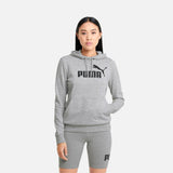 Sudadera con Gorro Puma para Mujer Ess Logo Hoodie TR Gris