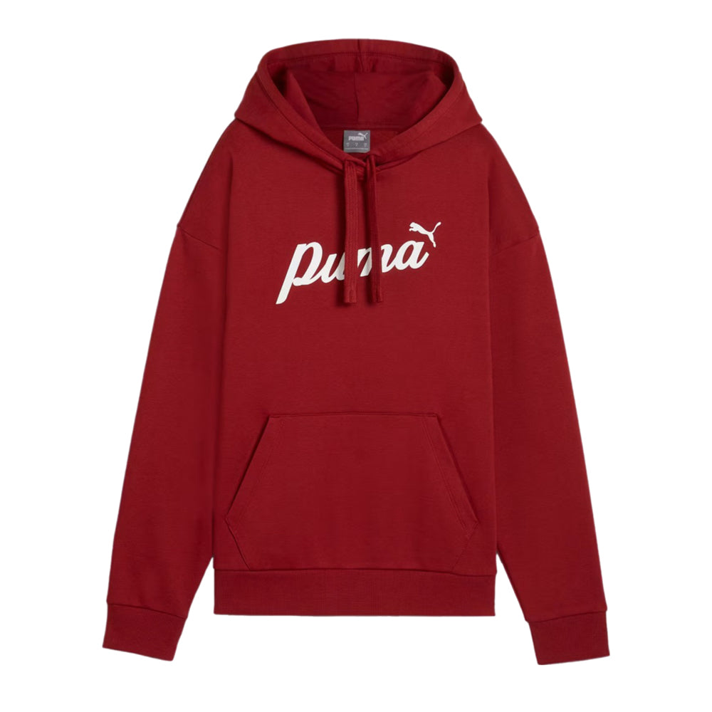 Sudadera con Gorro Puma para Mujer ESS+ Script Hoodie FL Rojo