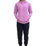 Conjunto Puma para Mujer Classic Hooded Tracksuit Fleece Lila-Negro