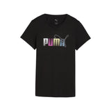 Playera Manga Corta Puma para Mujer Graphic Stacked Tee Negro