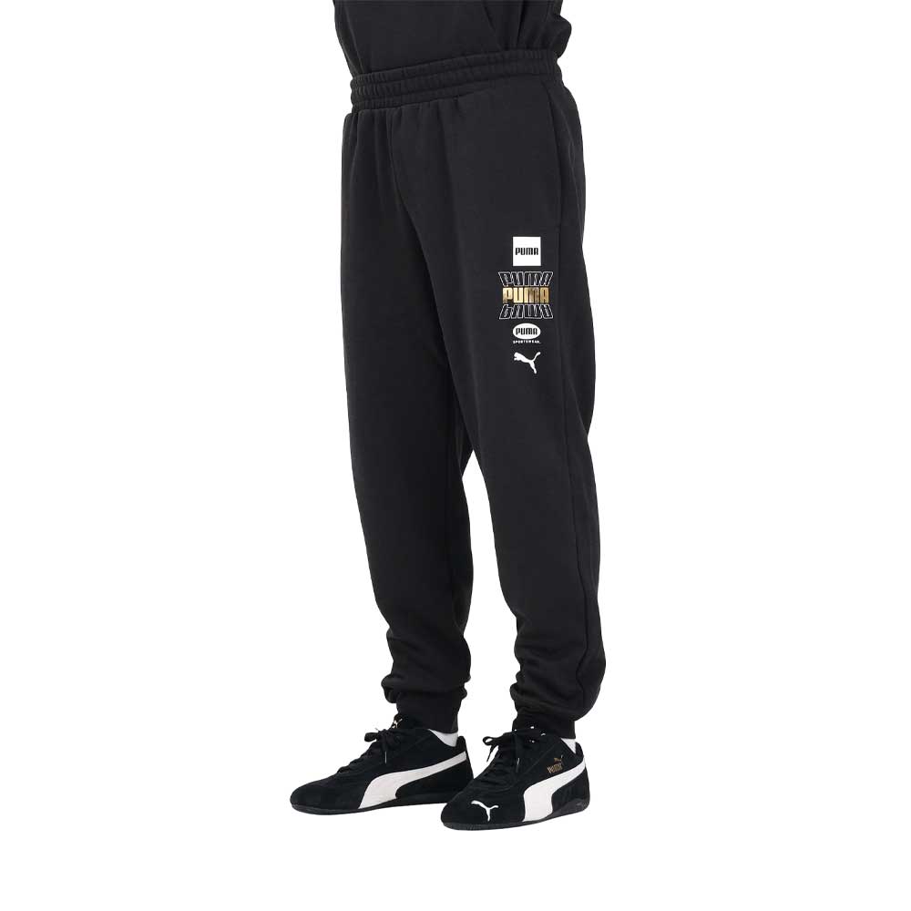 Pantalón Puma para Hombre Ess Logo Lab Holiday Sweatpants FL CL Negro