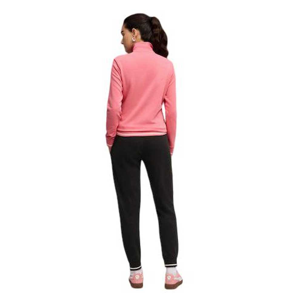 Conjunto Puma para Mujer Metallic Full-Zip Tracksuit Rosa-Negro