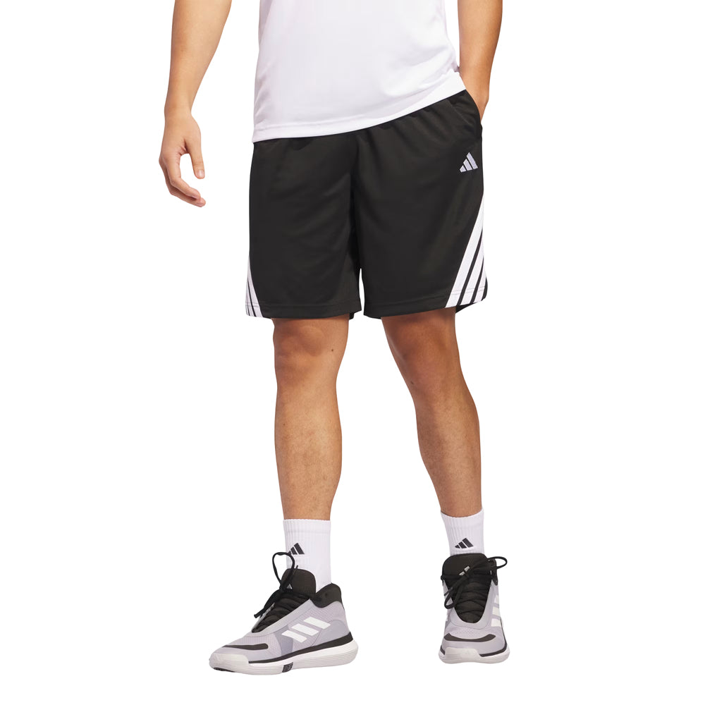 Short Largo Adidas para Hombre 3 Stripes Short Negro