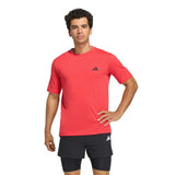 Playera Manga Corta Adidas para Hombre Workout Ess Feelready Rojo