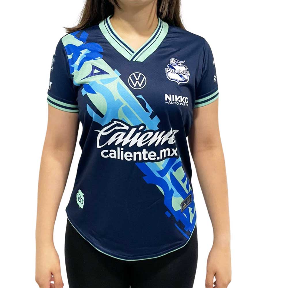 Jersey Pirma Mujer Visita Club Puebla 24-25 Azul