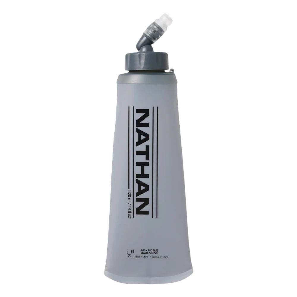 Chaleco de hidratación Nathan Unisex Quickstart 3.0 4 lt with 2 Quickstar 14oz Soft Flask Negro