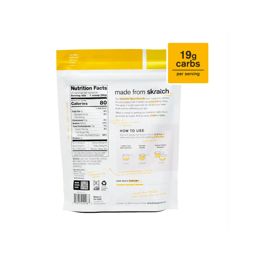 Polvo para preparar bebida Skratch Labs Unisex Hydration Mix Mango 440 gr