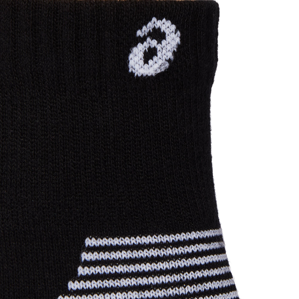 Calcetas Cortas Asics Unisex 2 pack Cushion Run Quarter Socks Negro-Blanco