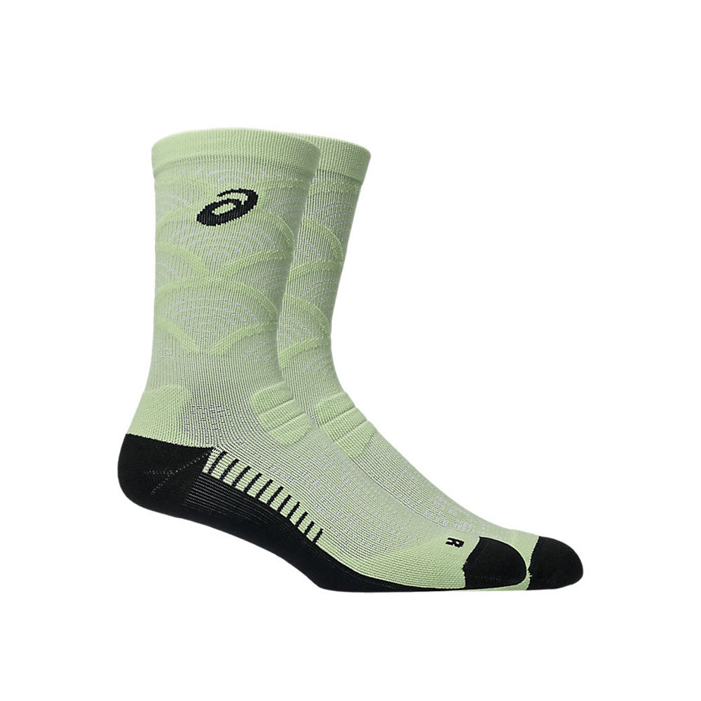 Calcetas Largas Asics Unisex Performance Run Sock Crew Verde-Negro