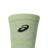 Calcetas Largas Asics Unisex Performance Run Sock Crew Verde-Negro