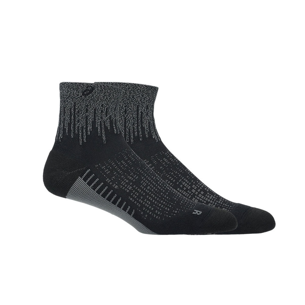 Calcetas Largas Asics Unisex Performance Run Sock Quarter Negro