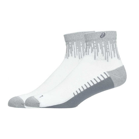 Calcetas Largas Asics Unisex Performance Run Sock Quarter Blanco-Negro
