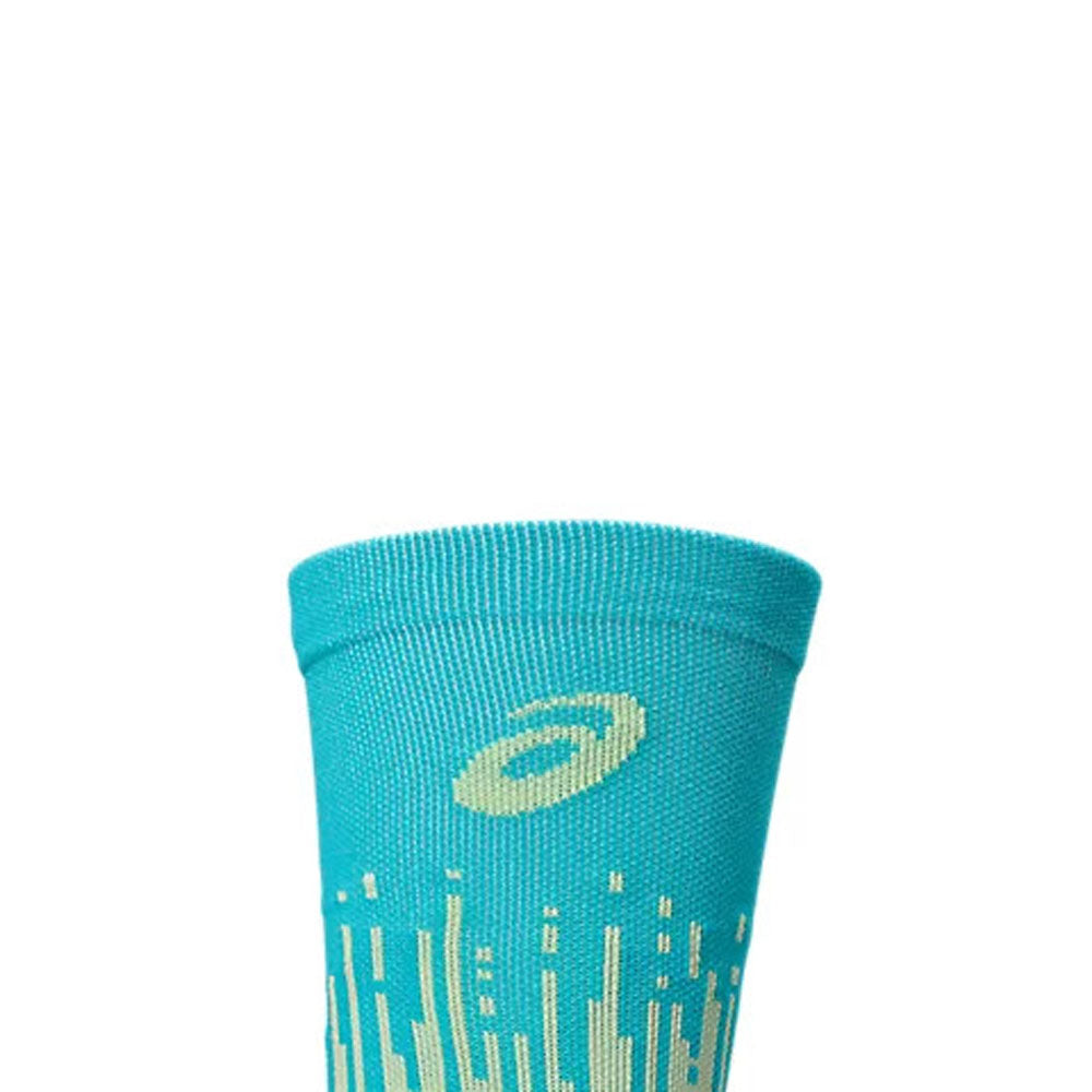 Calcetas Largas Asics Unisex Performance Run Sock Crew Verde-Aqua
