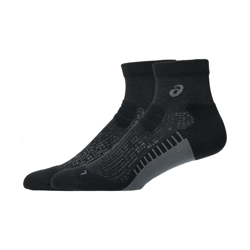 Calcetas Largas Asics Unisex Performance Run Sock Quarter Negro