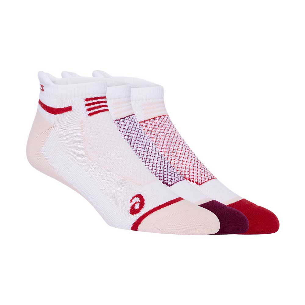 Calcetas Cortas Asics Unisex Intensity ST 2.0 Blanco-Rojo-Rosa