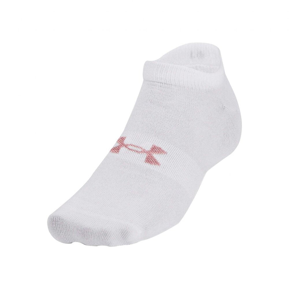 Calcetas Cortas Under Armour Unisex Essential No Show 3 Pack Blanco