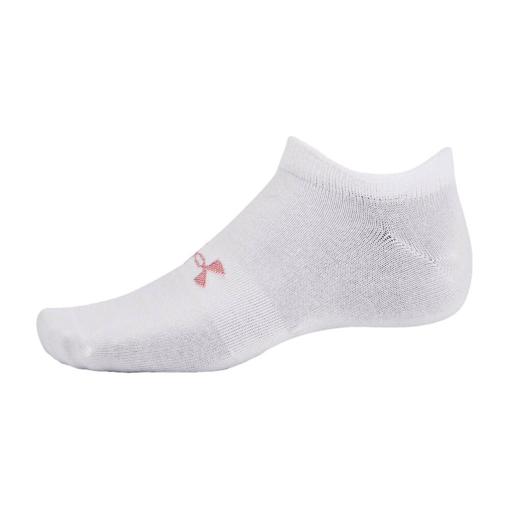 Calcetas Cortas Under Armour Unisex Essential No Show 3 Pack Blanco