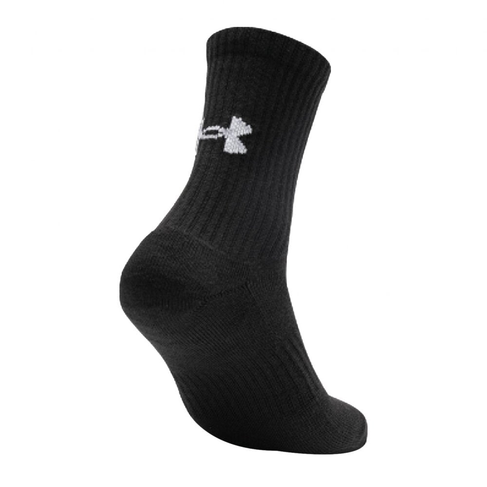 Calcetas Largas Under Armour Unisex Core 3 Pack Mid-Crew Negro