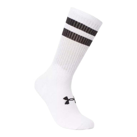 Calcetas Largas Under Armour Unisex Essential 6 Pack Crew Blanco-Negro