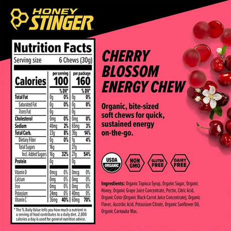 Caramelo Masticable Honey Stinger Unisex Chews Cherry Blossom 50gr