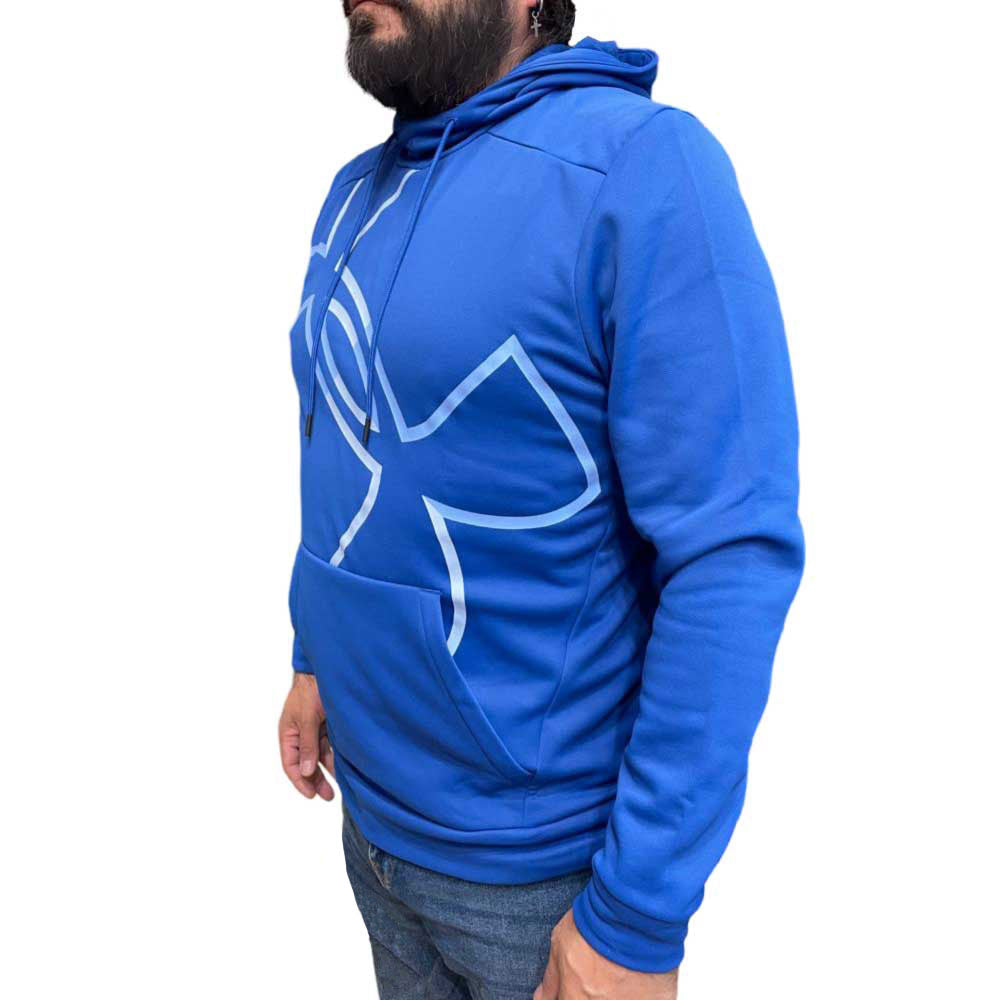 Sudadera con Gorro Under Armour para Hombre Armour Fleece HBR Logo Hoodie Azul