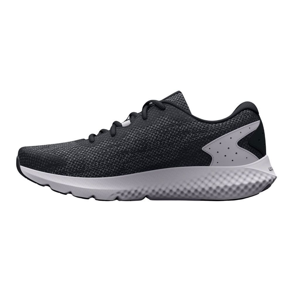 Tenis Under Armour para Hombre Charged Rogue 3 Knit Negro-Blanco